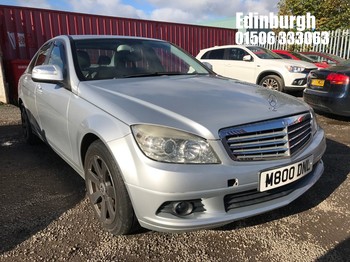 Location: Edinburgh - 2008 MERCEDES C180 SE KOMPRESSOR 4 Door Saloon REG: M800DNL, Keys: No, MOT Expiry date: 23/10/2026, 1796 Petrol, 6 Speed Manual Petrol, Former Keepers: 4