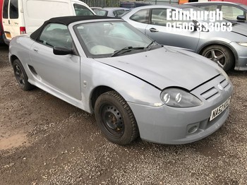 Location: Edinburgh - 2002 MG TF Sports REG: NA52KXZ, Keys: No, MOT Expiry date: 21/07/2027, 1796 Petrol, 5 Speed Manual Petrol, Former Keepers: 8