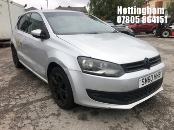 Location: Nottingham - 2010 VOLKSWAGEN POLO SE 85 5 Door Hatchback REG: SM60HHB, Keys: Yes, MOT Expiry date: 06/10/2026, 1390 Petrol, 5 Speed Manual Petrol, Former Keepers: 10
