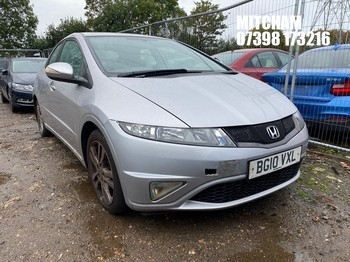 Location: Mitcham - 2010 HONDA CIVIC SI I-VTEC 5 Door Hatchback REG: BG10VXL, Keys: No, MOT Expiry date: 19/08/2026, 1799 Petrol, 6 Speed Manual Petrol, Former Keepers: 11