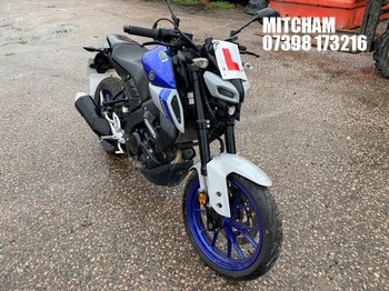 Location: Mitcham - 2021 YAMAHA MT 125 (MTN 125-A) Motorcycle REG: LG71AYL, Keys: No, MOT Expiry date: 08/10/2024, 124 Petrol, MANUAL, Former Keepers: 1