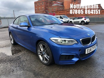 Location: Nottingham - 2017 BMW 218I M SPORT AUTO COUPE REG: EU67PTZ, 1499cc PETROL, 8 SPEED AUTO PETROL, Former Keepers: 1, Keys: Yes, MOT Expiry date: 22/10/2027