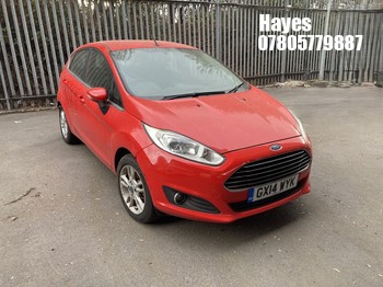 Location: Hayes - 2014 FORD FIESTA ZETEC 5 Door Hatchback REG: GX14WYK, Keys: No, MOT Expiry date: 09/05/2026, 998 Petrol, 5 Speed Manual Petrol, Former Keepers: 2