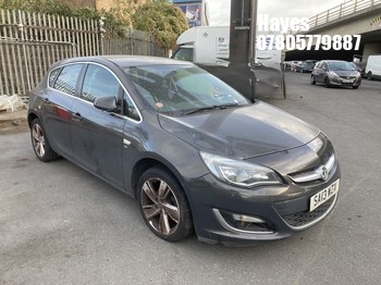 Location: Hayes - 2013 VAUXHALL ASTRA SRI 5 Door Hatchback REG: SA13WZX, Keys: No, MOT Expiry date: 13/05/2026, 1398 Petrol, 5 Speed Manual Petrol, Former Keepers: 9