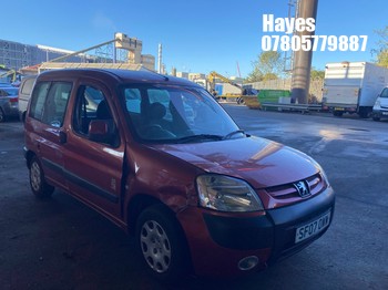 Location: Hayes - 2007 PEUGEOT PARTNER COMBI TOTEM MPV REG: SF07OWW, Keys: No, MOT Expiry date: 18/12/2025, 1360 Petrol, 5 Speed Manual Petrol, Former Keepers: 3