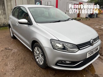 Location: Peterborough - 2016 VOLKSWAGEN POLO SE TSI 5 DOOR HATCHBACK REG: YD16KWW., 1197cc PETROL, 5 SPEED MANUAL PETROL, Former Keepers: 4, Keys: Yes, MOT Expiry date: 09/06/2027