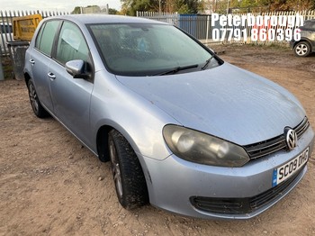Location: Peterborough - 2009 VOLKSWAGEN GOLF SE TDI 140 5 Door Hatchback REG: SC09DHG, Keys: No, MOT Expiry date: 26/01/2027, 1968 Diesel, 6 Speed Manual Diesel, Former Keepers: 11