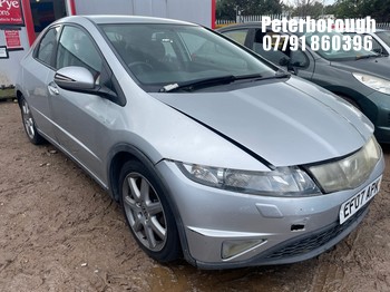 Location: Peterborough - 2007 HONDA CIVIC SPORT I-CTDI 5 Door Hatchback REG: EF07APK, Keys: No, MOT Expiry date: 02/05/2027, 2204 Diesel, 6 Speed Manual Diesel, Former Keepers: 9