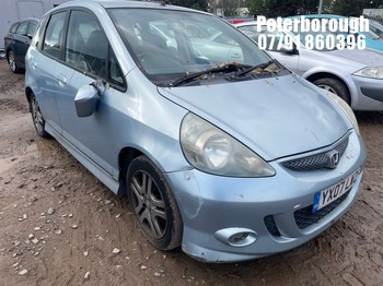 Location: Peterborough - 2007 HONDA JAZZ SPORT 5 Door Hatchback REG: YX07LWZ, Keys: No, MOT Expiry date: 31/08/2026, 1339 Petrol, MANUAL, Former Keepers: 10