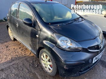 Location: Peterborough - 2007 TOYOTA AYGO BLACK VVT-I S-A 5 Door Hatchback REG: PK07DFX, Keys: No, MOT Expiry date: 20/10/2026, 998 Petrol, 4 Speed Semi Auto Petrol, Former Keepers: 9