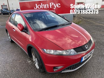 Location: South Wales - 2011 HONDA CIVIC SE I-VTEC 5 Door Hatchback REG: HG11PWO, Keys: No, MOT Expiry date: 26/06/2026, 1339 Petrol, 6 Speed Manual Petrol, Former Keepers: 1