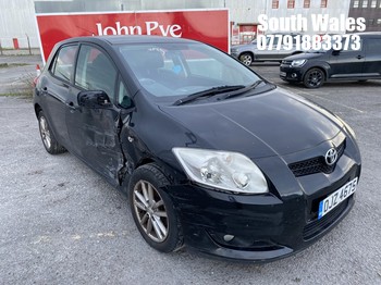 Location: South Wales - 2008 TOYOTA AURIS TR VVT-I 5 Door Hatchback REG: OJZ4675, Keys: Yes, MOT Expiry date: 16/12/2026, 1598 Petrol, 5 Speed Manual Petrol, Former Keepers: 4