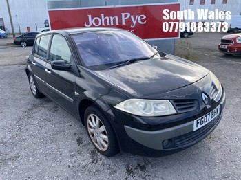 Location: South Wales - 2007 RENAULT MEGANE DYNAMIQUE DCI 5 Door Hatchback REG: FG07BHW, Keys: No, MOT Expiry date: 16/03/2026, 1870 Diesel, 6 Speed manual diesel, Former Keepers: 4