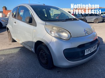 Location: Nottingham - 2007 CITROEN C1 VIBE 3 Door Hatchback REG: YP07HHS, Keys: No, MOT Expiry date: 31/03/2026, 998 Petrol, 5 Speed Manual Petrol, Former Keepers: 7