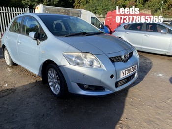 Location: Leeds - 2008 TOYOTA AURIS TR VVT-I 5 Door Hatchback REG: YT08ZDD, Keys: No, MOT Expiry date: 08-07-2026, 1598 Petrol, 5 Speed Manual Petrol, Former Keepers: 4