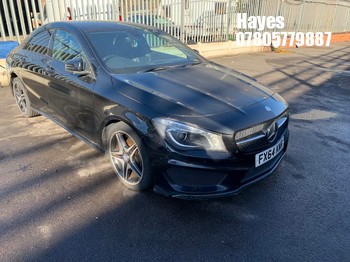 Location: Hayes - 2014 MERCEDES-BENZ CLA180 AMG SPORT 4 Door Saloon REG: FX64KWR, Keys: No, MOT Expiry date: 15/01/2027, 1595 Petrol, 6 Speed Manual Petrol, Former Keepers: 5