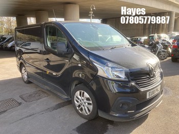 Location: Hayes - 2018 RENAULT TRAFIC SL27 SPORT NAV ENG Panel Van REG: EU18PKJ, Keys: No, MOT Expiry date: 07/05/2025, 1598 Diesel, 6 Speed Manual Diesel, Former Keepers: 3
