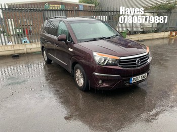Location: Hayes - 2017 SSANGYONG RODIUS TURISMO EX AUTO MPV REG: RO17TWD, Keys: No, MOT Expiry date: 15/03/2027, 2157 Diesel, 7 Speed Auto Diesel, Former Keepers: 3