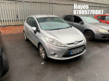 Location: Hayes - 2010 FORD FIESTA ZETEC 5 Door Hatchback REG: MV60KZM, Keys: No, MOT Expiry date: 28/05/2026, 1388 Petrol, 5 Speed Manual Petrol, Former Keepers: 4