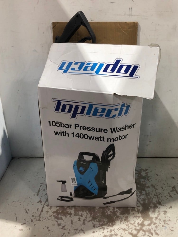 John Pye Auctions - TOP TECH 105BAR PRESSURE WASHER WITH 1400 WATT ...