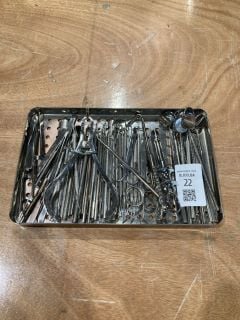 Lot 22  
            Birmingham - Collection Only 

                
COLLECTION ONF DENTIST TOOLS INCULDING FORCEPS AND EXPLORERS