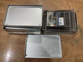 Lot 25  
            Birmingham - Collection Only 

                
ASSORTMENT OF DENTIST STERLISING TRAYS STAINLESS STEEL