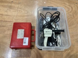 Lot 39  
            Birmingham - Collection Only 

                
ASSORTMENT OF DENTIST TOOLS INCULDING MERCURY SPILLAGE & DECONTAMNATION KIT
