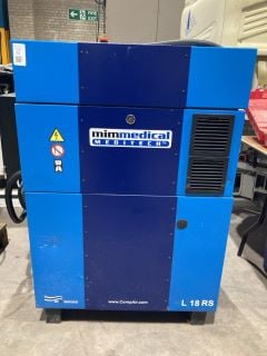 Lot 12  
            Birmingham - Collection Only 

                
2019 COMPARE L18RS-13A SCREW COMPRESSOR