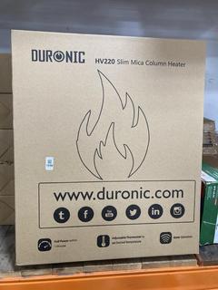 Lot 1056  
            Chesterfield SR38 - Collection or Optional Delivery Available 

                
6 X DURONIC HV220 SLIM MICA COLUMN HEATER (LOCATION: SR38 B7)