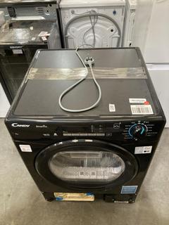 Lot 143  
            Chesterfield SR38 - Collection or Optional Delivery Available 

                
CANDY SMART PRO 9KG CONDENSER TUMBLE DRYER IN BLACK - MODEL NO. CROEC9TBEB-80 - O...