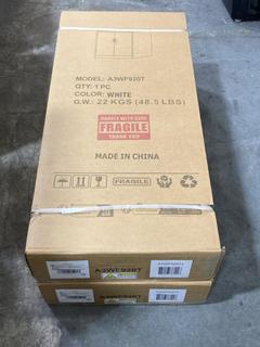 Lot 157  
            Chesterfield SR38 - Collection or Optional Delivery Available 

                
2 X 2 DOOR STORAGE CABINET IN WHITE - MODEL - A3WF920T (LOCATION: SR38 A12)