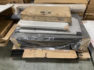 Lot 184  
            Chesterfield SR38 - Collection or Optional Delivery Available 

                
PALLET OF ASSORTED ITEMS TO INCLUDE HEADBOARD IN GREY (LOCATION: SR38 A12) (KERBS...