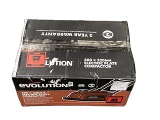 Lot 285  
            Chesterfield SR38 - Collection or Optional Delivery Available 

                
EVOLUTION 400 X 320MM ELECTRIC PLATE COMPACTOR - ORIGINAL RRP £239 (LOCATION: SR3...