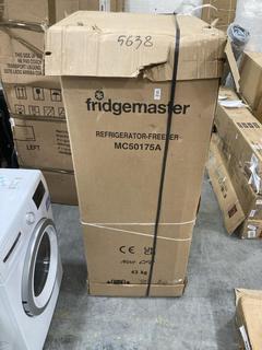 Lot 342  
            Chesterfield SR38 - Collection or Optional Delivery Available 

                
FRIDGEMASTER 50CM FREESTANDING 60/40 FRIDGE FREEZER IN WHITE - MODEL NO. MC50175A...
