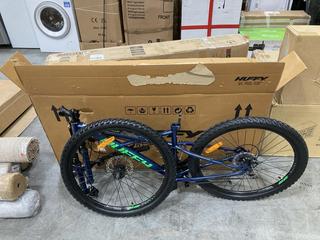 Lot 366  
            Chesterfield SR38 - Collection or Optional Delivery Available 

                
HUFFY KORROS MOUNTAIN BIKE IN BLUE AND GREEN - ORIGINAL RRP £260 (LOCATION: SR38 ...