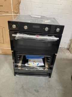 Lot 381  
            Chesterfield SR38 - Collection or Optional Delivery Available 

                
COOKOLOGY BUILT IN ELECTRIC DOUBLE OVEN - MODEL - CD0900BK - ORIGINAL RRP £369 (L...