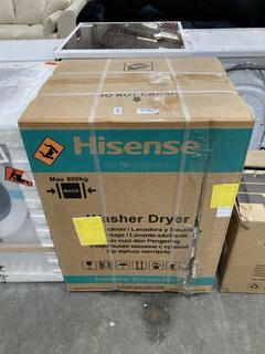 Lot 396  
            Chesterfield SR38 - Collection or Optional Delivery Available 

                
HISENSE WASHER AND DRYER - MODEL - WDQA80014EVJM - ORIGINAL RRP £299 (LOCATION: S...