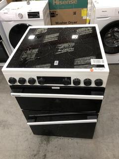 Lot 410  
            Chesterfield SR38 - Collection or Optional Delivery Available 

                
HISENSE COOKER IN WHITE - MODEL - HDCEC6C20W - ORIGINAL RRP £469 (LOCATION: SR38 A9)