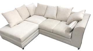 Lot 422  
            Chesterfield SR38 - Collection or Optional Delivery Available 

                
3 SEATER CORNER SOFA IN CREAM FABRIC (LOCATION: SR38 A9)