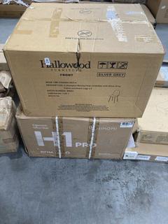 Lot 439  
            Chesterfield SR38 - Collection or Optional Delivery Available 

                
CULLOMPTON DINING CHAIRS IN SILVER/ GREY TO INCLUDE H1 PRO OFFICE CHAIR (LOCATION...