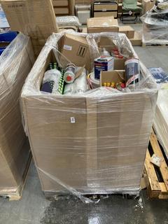 Lot 480  
            Chesterfield SR38 - Collection 

                
PALLET OF ASSORTED ITEMS TO INCLUDE DYNACOAT FLEXI HARDENER (LOCATION: SR38 A6)