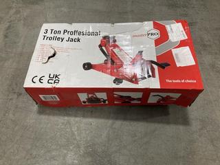 Lot 515  
            Chesterfield SR38 - Collection or Optional Delivery Available 

                
MASTER PRO 3 TON PROFESSIONAL TROLLEY JACK (LOCATION: SR38 A7)