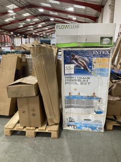 Lot 545  
            Chesterfield SR38 - Collection or Optional Delivery Available 

                
INTEX PRISM FRAME PREMIUM POOL SETUP TO INCLUDE INTEX POOL CANOPY (LOCATION: SR38...