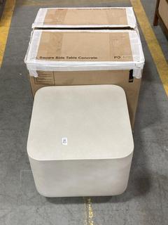 Lot 571  
            Chesterfield SR38 - Collection or Optional Delivery Available 

                
JOHN LEWIS SQUARE CONCRETE SIDE TABLE (82071766) (82071766) (LOCATION: SR38 A6)