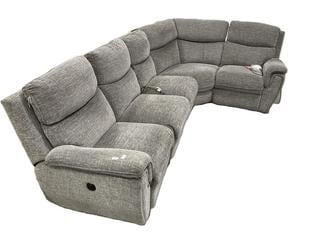 Lot 602  
            Chesterfield SR38 - Collection or Optional Delivery Available 

                
LA-Z-BOY 5 SEATER POWER RECLINER GREY FABRIC SOFA (LOCATION: SR38 A5)