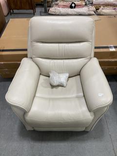 Lot 603  
            Chesterfield SR38 - Collection or Optional Delivery Available 

                
LA-Z-BOY ANDERSON ARMCHAIR IN CREAM LEATHER (LOCATION: SR38 A5)