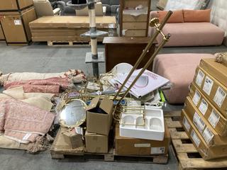 Lot 632  
            Chesterfield SR38 - Collection or Optional Delivery Available 

                
PALLET OF ASSORTED ITEMS TO INCLUDE MIRROR WITH GOLD FRAME (LOCATION: SR38 A4) (K...