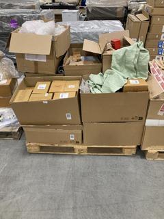 Lot 639  
            Chesterfield SR38 - Collection or Optional Delivery Available 

                
PALLET OF ASSORTED ITEMS TO INCLUDE LAMP WITH BLUE SHADE (LOCATION: SR38 A4) (KER...