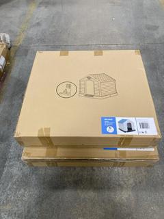 Lot 649  
            Chesterfield SR38 - Collection or Optional Delivery Available 

                
2 X LITTLE ADVENTURES LARGE DOG HOUSE IN BLUE AND GREY (LOCATION: SR38 A4)