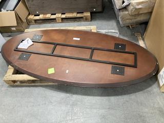 Lot 656  
            Chesterfield SR38 - Collection or Optional Delivery Available 

                
OVAL TABLE TOP IN DARK BROWN WOOD (LOCATION: SR38 A4)